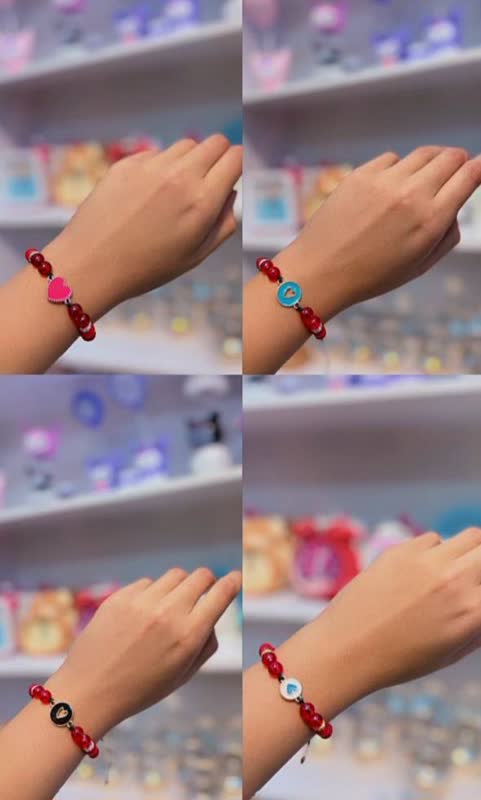 دستبندمهره ای پلاک دار یلدایی