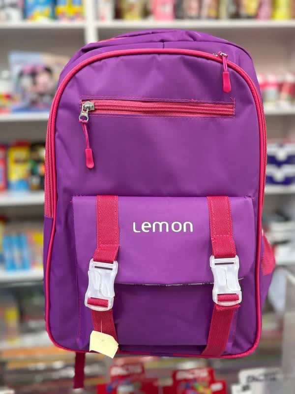 کوله پشتی مدرسه ای طرح lemon | کیف مدرسه ای کد 76
